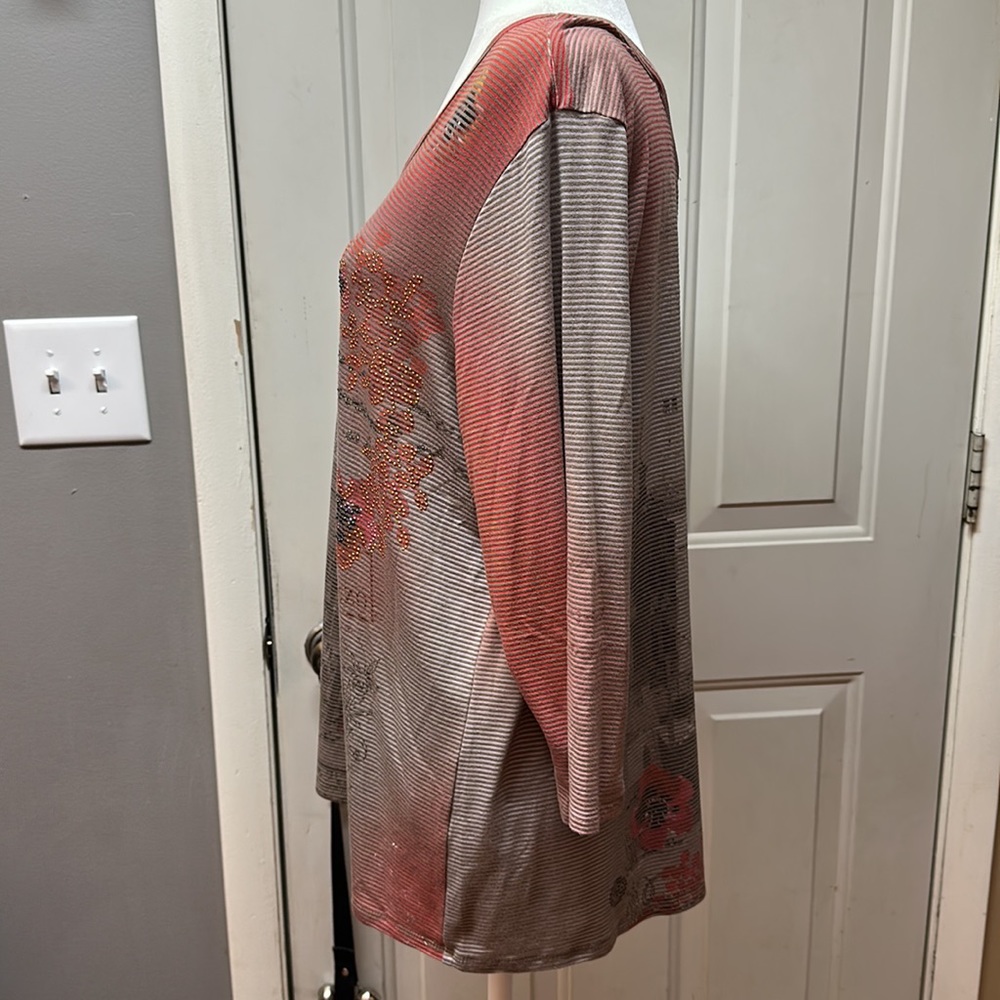 Cj banks 3/4 sleeve top, size 1x - Picture 4 of 12